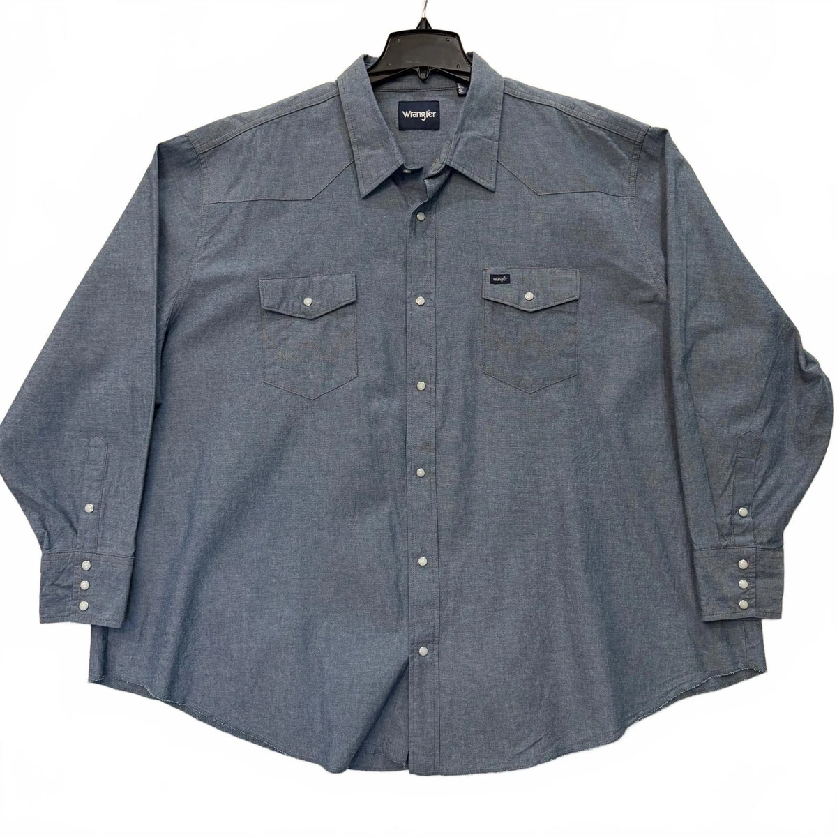 Chemise boutonnée vintage Wrangler Cowboy Cut Pearl Snaps des années 90