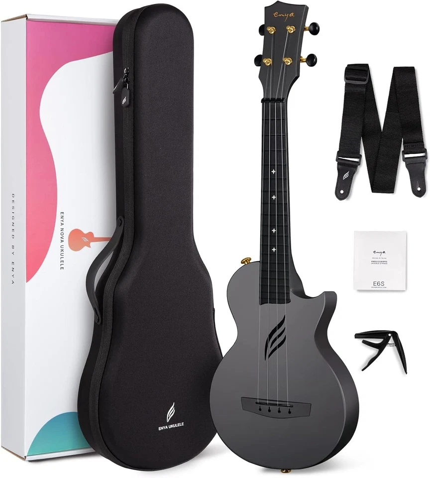 Travel Ukulele Kit with Online Lessons - Black - Image 3 of 4