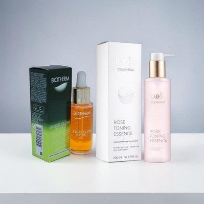 Glow-Set: BABOR Rose Toning Essence & BIOTHERM Liquid Glow
