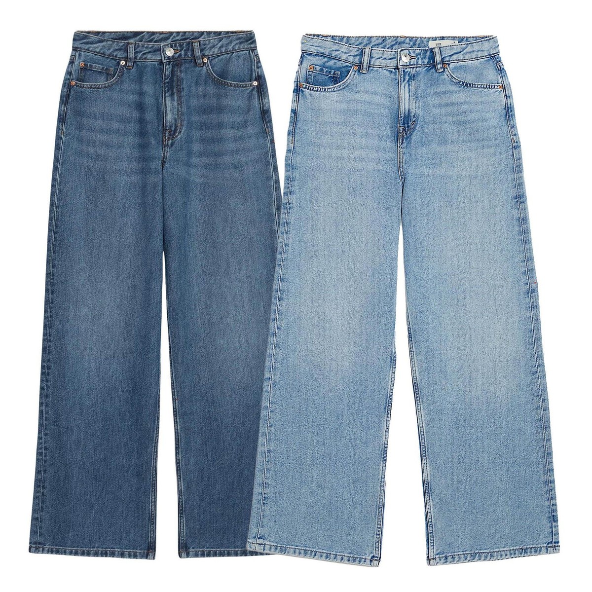 Ex M&S Womens Slouchy Wide Leg Jeans