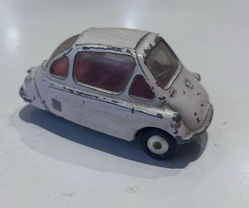 Vintage 1960s Corgi Toys No. #233 Heinkel-1 Bubble Car - Lilac Pink