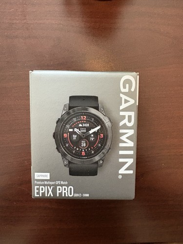BRAND NEW Garmin Epix Pro (Gen 2) Sapphire Edition GPS - Carbon Gray/Black 51mm