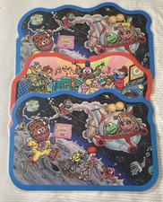 Muppets Babies 1989 Laminated 3 Placemats Jim Henson Activity Dinner Mats VTG