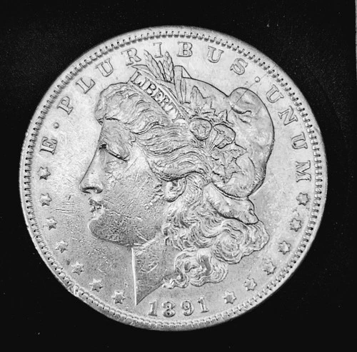 1891-P  Morgan Silver Dollar.  XF with AU Details