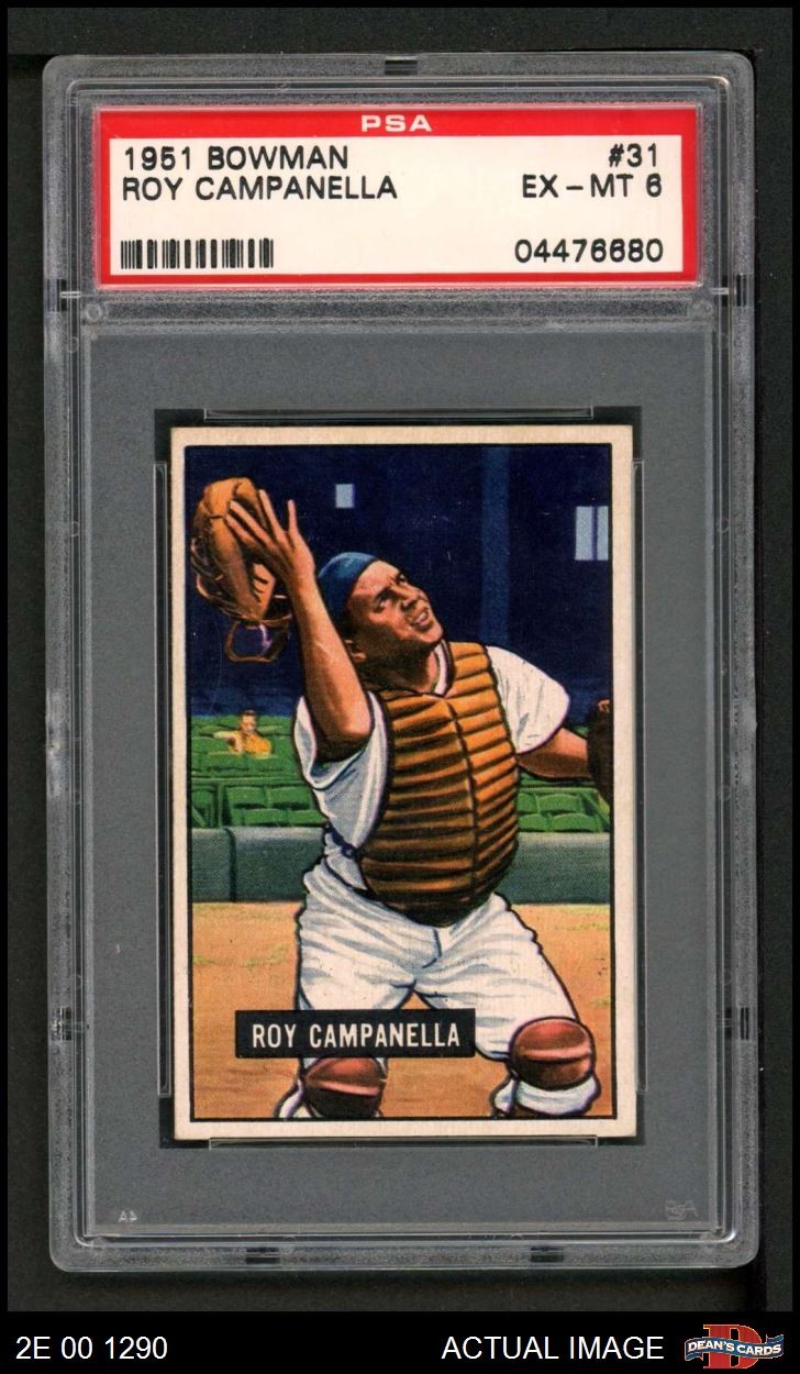 1951 Bowman #31 Roy Campanella Dodgers HOF MVPw PSA 6 - EX/MT