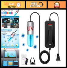 3W Mini Aquarium Algae Removal Light with Timer - Waterproof for Fish Tank, Pond