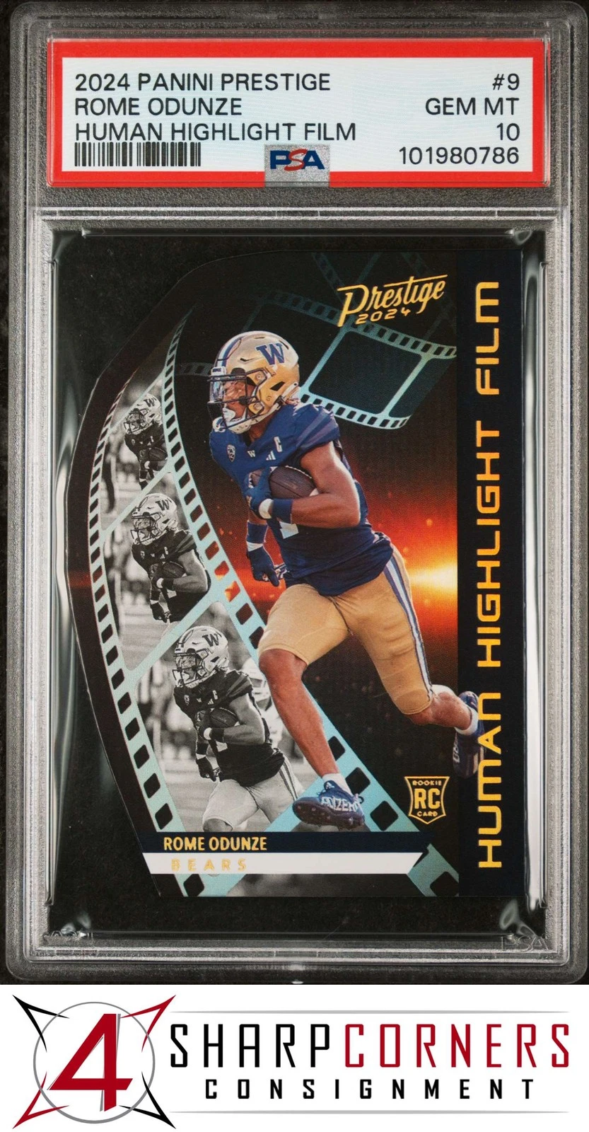 Rome Odunze Panini Prestige Human Highlight Film #9 Base