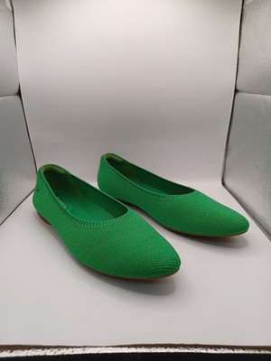 New Vivaia Tamia 2.0 Almond Toe Ballet Flats Green Grass Size US 9-9.5