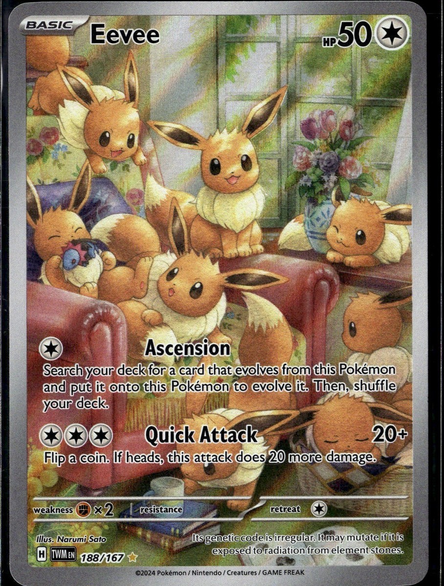 Eevee Illustration Rare SV06: Twilight Masquerade 188/167 NM | eBay