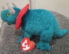 Vintage TY Beanie Baby:   Triceratops Hornsly Dinosaur  2000
