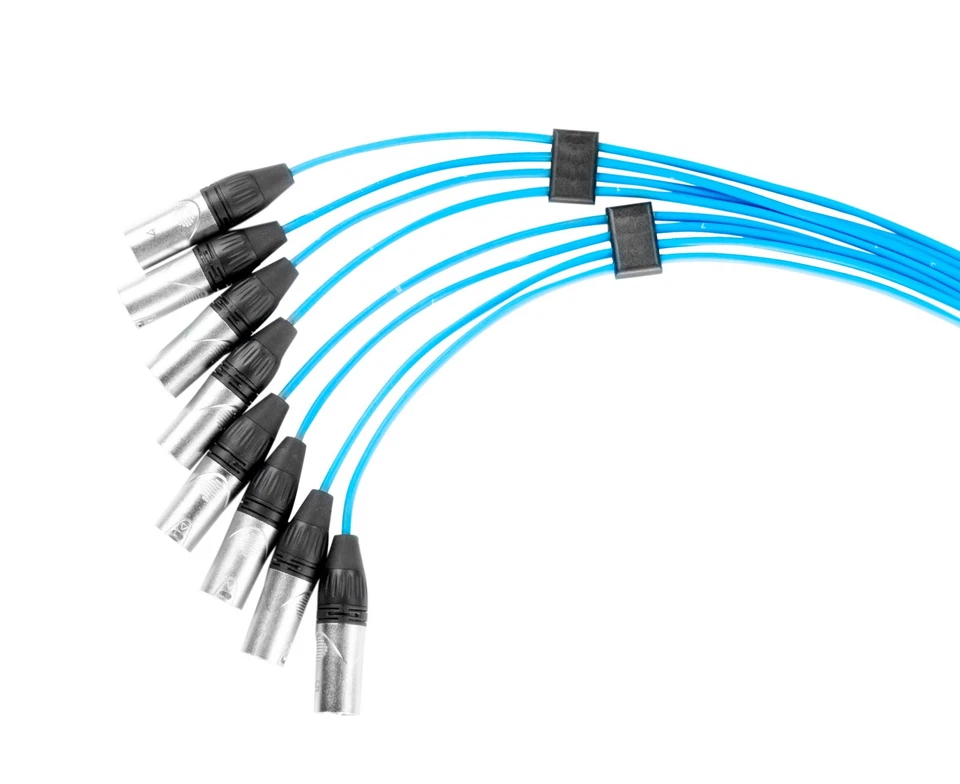 8 Channel 30ft Black Audio Snake Cable Shielded 24 Gauge Transport Bag Included - Image 2 of 3