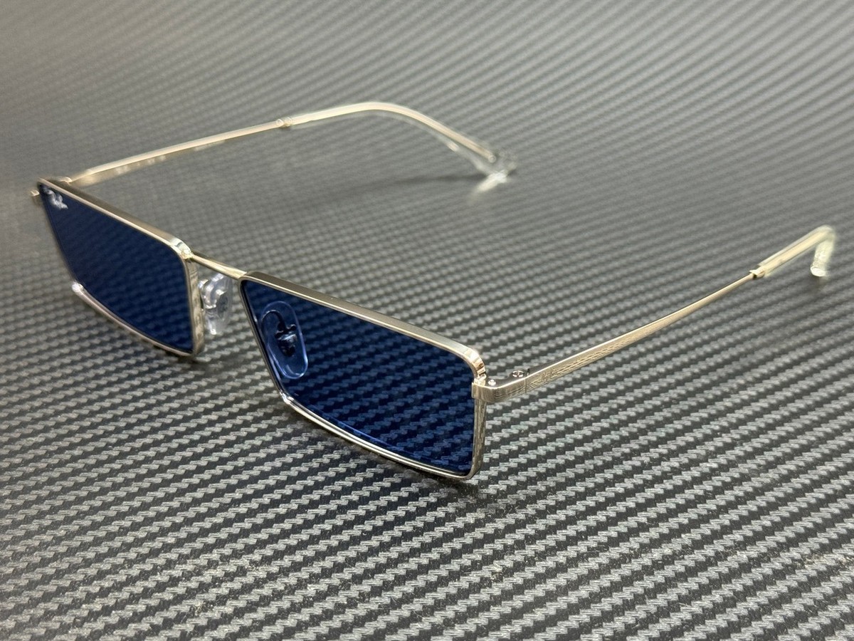 RAY BAN RB3741 003 80 Silver Blue Emy Unisex 59 mm Sunglasses | eBay