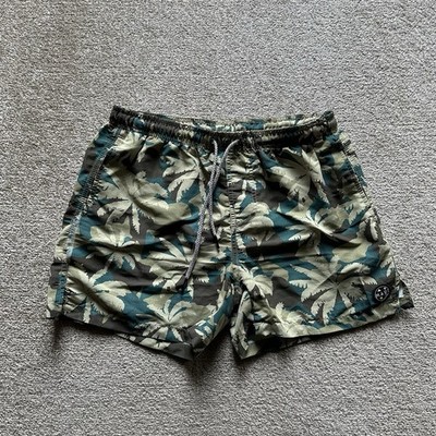 MAUI AND SONS Herren Badehose Badeshorts Gr M Floral Beach Shorts 9103 Grün