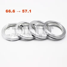 66.6mm to 57.1mm Hub Centric Rings Aluminum for BMW Audi VW Seat Skoda | 4 pcs