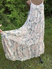 Elena Baldi Italy Women’s Long Flowy Maxi Dress Size Large L Beach Vacation Boho