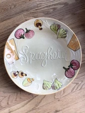 Sunday Dinner!  Los Angeles Potteries Hand-Painted Ceramic Spaghetti Bowl #510