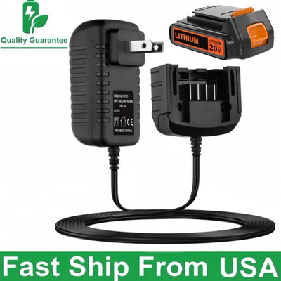 #ad #ad Charger for Black and Decker 20V 12V Max Lithium Battery LBXR20 LBX4020 LBX20 $7.50