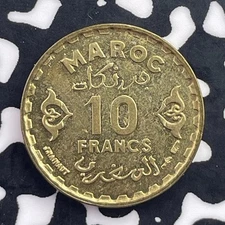 AH 1371 (1952) Morocco 10 Francs Lot#C5771