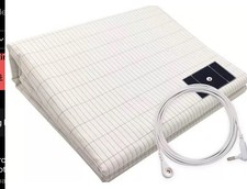 Grounding Sheet with Cord Materials Cotton Silver Fiber Natural Wellness 27x52"
