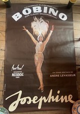 Large Original Josephine Baker Bobino Show Poster 1975 Guy Ventouillac