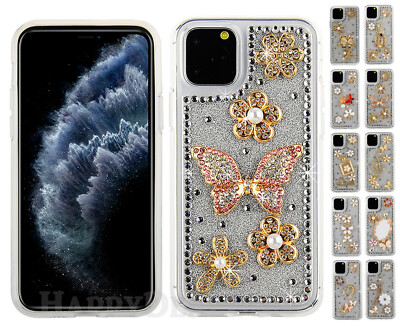 For Apple iPhone 11 Pro - Diamond Rhinestone Pearl TPU Cover Case Design