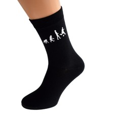 Evolution of Man - Football Player Design Mens Black Socks UK Size 5-12 X6N777