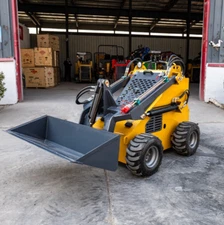 Mini Skid Steer 23HP Wheel Loader w/ Electric Start Gas EPA Engine Bucket USA