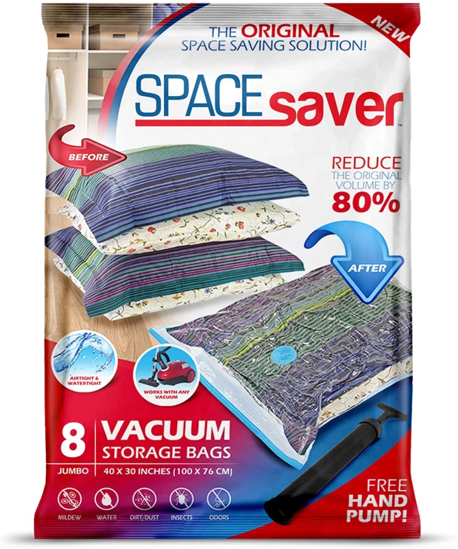 Spacesaver's Space Saver Vacuum Storage Bags Save 80% Space