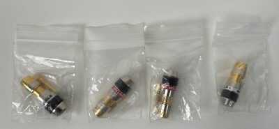 Pair, Monster 4-Piece Pack QuickLock RG6 RB-2 RCA Connectors Red & Black