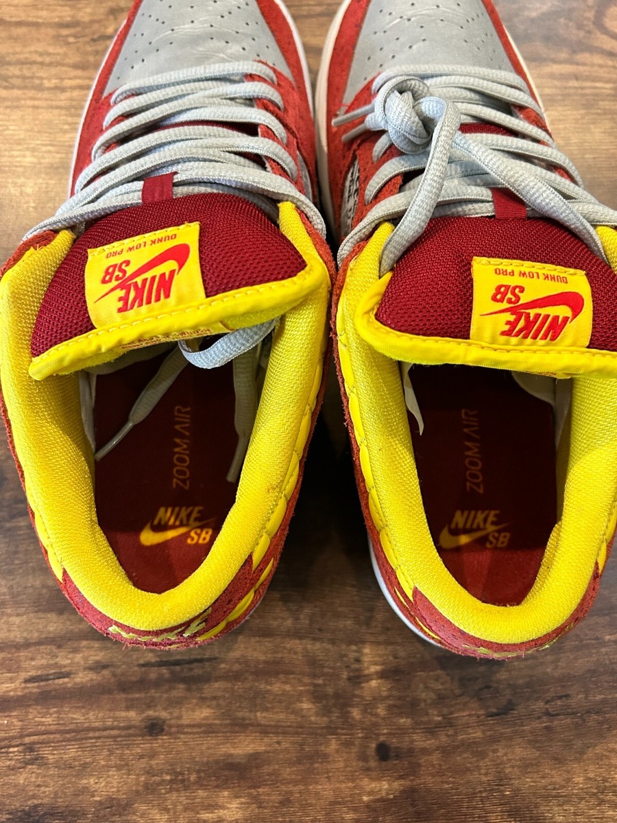 NIKE DUNK LOW PREMIUM SB QS RUKUS CRAWFISH RED SILVER YELLOW USC
