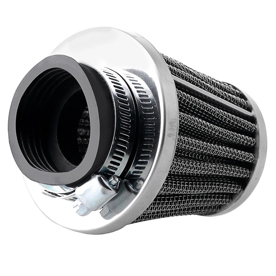 4Pcs 60mm Motorcycle Motor Conical Style with Dual Layer Steel Mesh Air Filter — 第 4/4 张图片