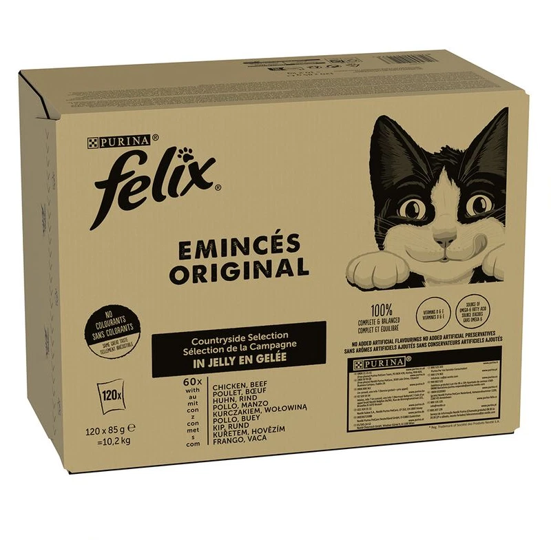 Purina FELIX Katzenfutter Nassfutter Huhn & Rind in Gelee 120 x 85g - Bild 4 von 4