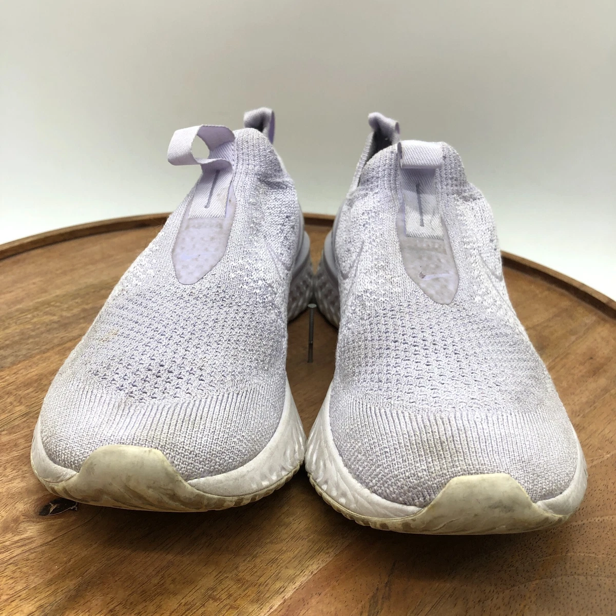 Nike women's epic phantom clearance react flyknit running shoes lavender