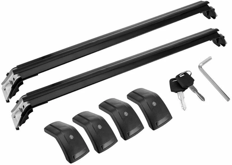 Lockable Roof Rail Rack Carrier Cross Bar Crossbar Fit for Lincoln MKC 2015-2019 - Image 2 of 4