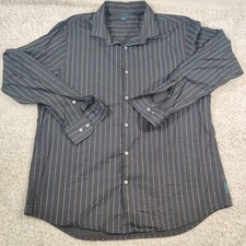 Perry Ellis Men's Multicolor Dot Formal/Career Long Sleeves Dress Shirt Size XL