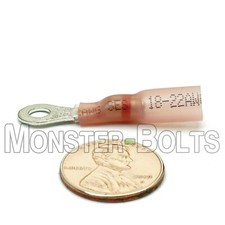 Long Ring Crimp and Seal Electrical Terminal Connector Red 22-18 AWG KrimpaSeal