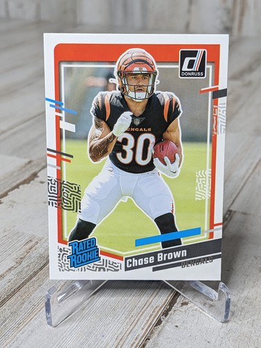 2023 Donruss Chase Brown RC Rated Rookie Cincinnati Bengals #318