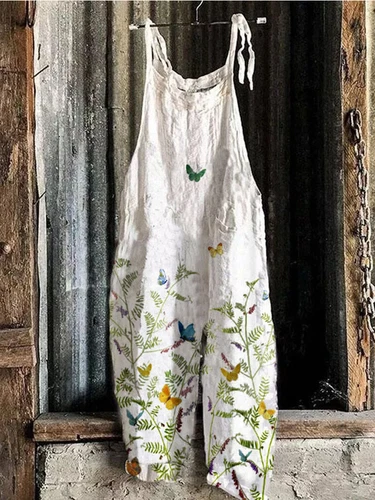 Mono holgado boho de mujer talla grande mono verano retro peto pantalones harén DE - Imagen 70 de 73