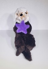 Destination Nation Aurora Sea Otter W/ Purple Starfish Plush Stuffed Toy 11" EUC