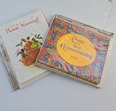 Vintage New Open House Party Cards Housewarming Religious Morning Star