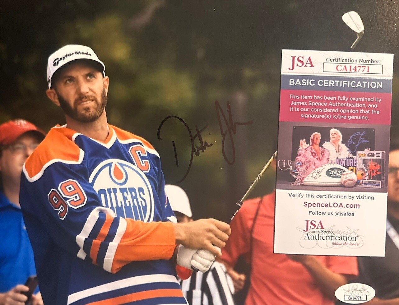 Dustin Johnson Autographed Signed Golf Legend PGA 8x10 Photograph JSA COA CA14771 