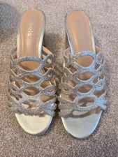 indian/pakistani Wedding Party Eid Women Shoes bridal silver wedding heels