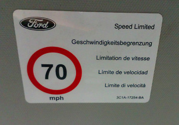 Ford Tourneo Custom Geschwindigkeitsbegrenzer Aufkleber 4531031 3C1A-17254-BA NEU ORIGINAL