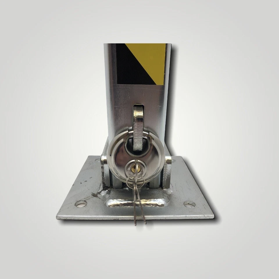 BISON PRODUCTS Fold down Heavy Duty Anti Ram Parking Bollard Driveway Security Post