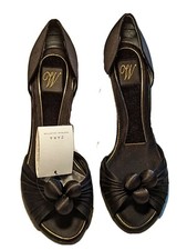 Zara Basic Collection Womens Black Stiletto Medium Heel Sz USA 6 Open Toe