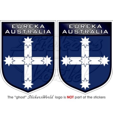 AUSTRALIEN EUREKA STOCKADE Schild 75mm Auto Aufkleber x2 Stickers Vinyl
