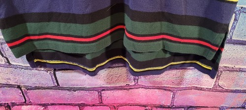 VTG 1990's Ralph Lauren Polo Shirt Mens Colorful Stripes Size Large - Picture 5 of 5