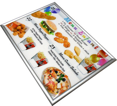 Edgelit beleuchtete LED Lasergravur Schnapprahmen extra dünne Posterbox