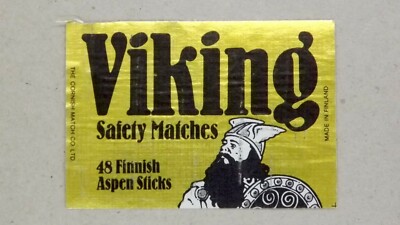 Streichholzschachtel Etikett Viking Cornish Match Co Made in Finland av con (Folie) 48 ML1118