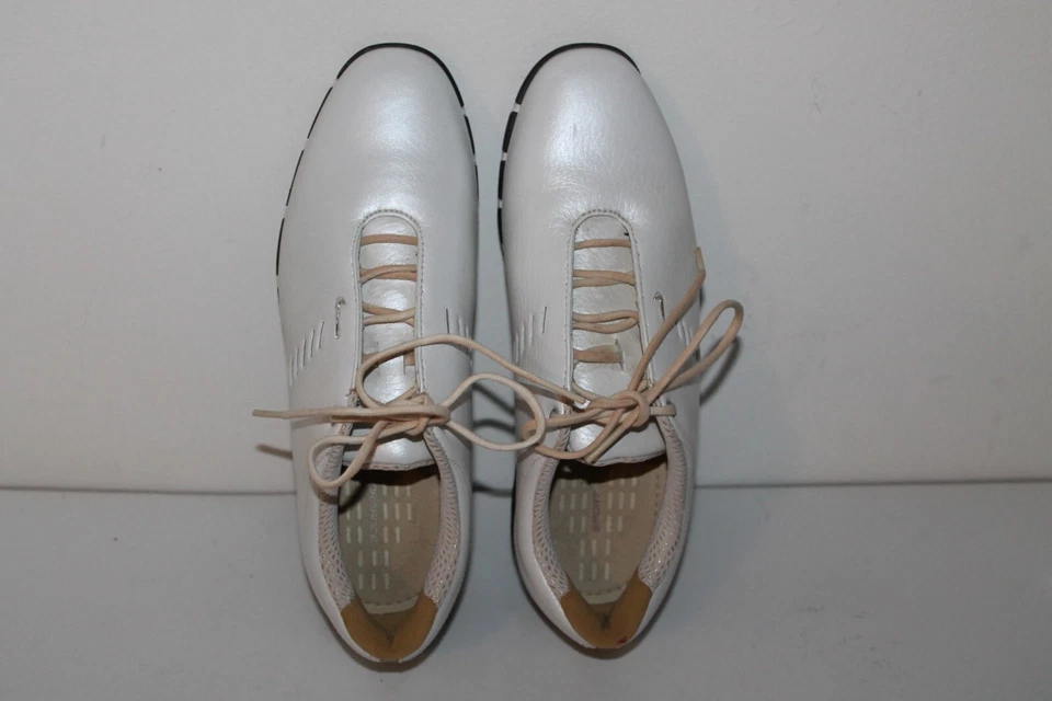 Nike Air Golf Tac Golf Shoes, 314918-107, White/Tan, Leather, Women's Size 6 Foto 3 de 4